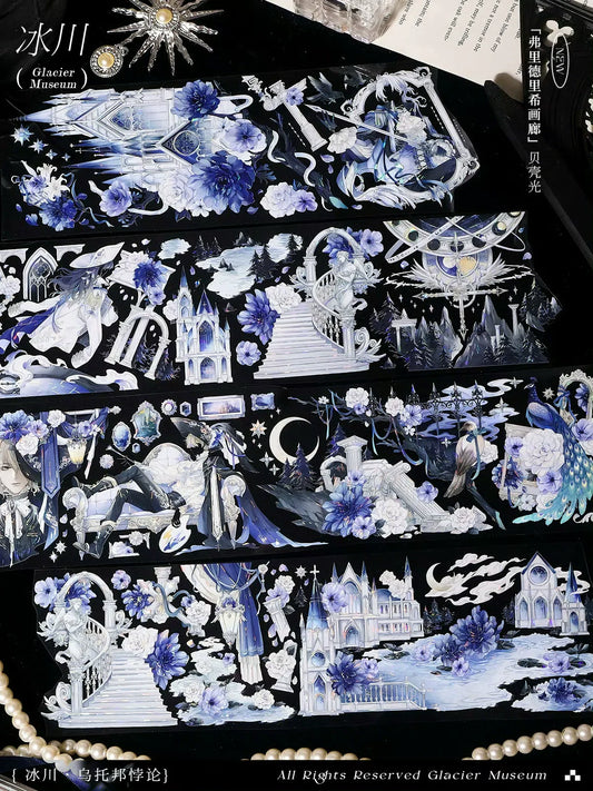 3035-Glacier Museum Studio-8x112cm Silver Shell Luster PET Tape