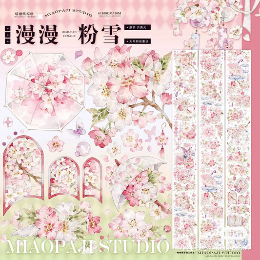 1474 - MIAOPAJI STUDIO Sakura Blossoms 6x100cm Shell Luster PET Tape