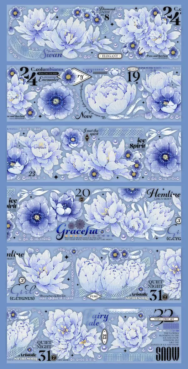 0265 - FLOWER 6.5x100cm Shell Luster PET Tape