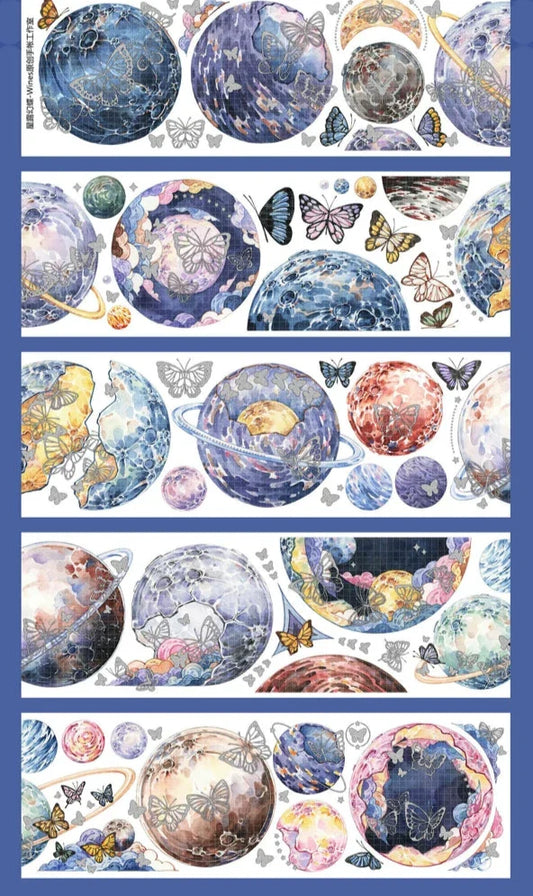 3112 - 7x100cm Holographic Silver Iridescent PET Tape