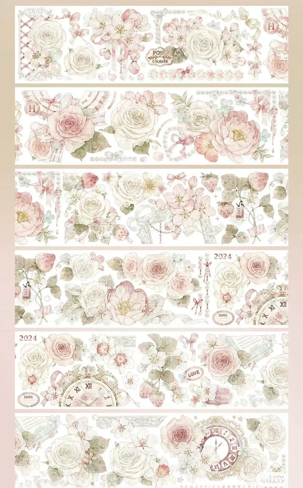 0772 - FLOWER 6x100cm Shell Luster PET Tape