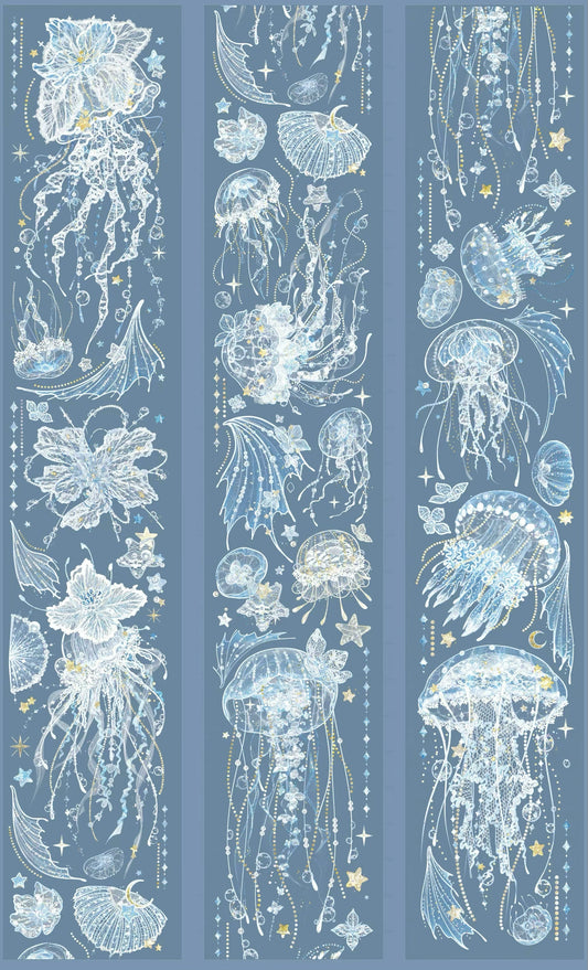 2308 - Lace Jellyfish 7x100cm Shell Luster PET Tape