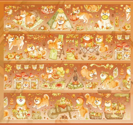 1712 - Corgi Camping 6.2x100cm Shell Luster PET Tape