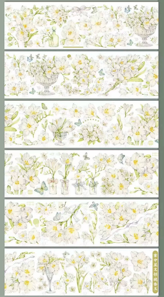 0376 - FLOWER 6x100cm Shell Luster PET Tape