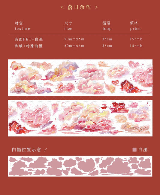 0604 - CLOUD Red 5x35cm Glossy PET Tape