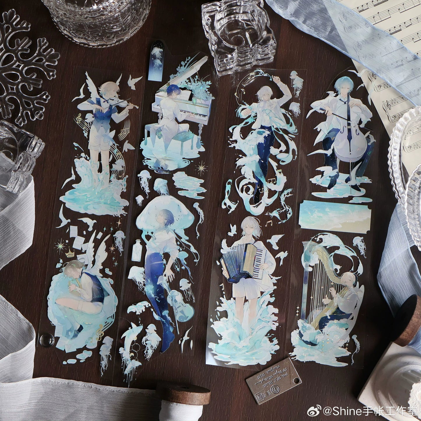 2574-Shine Studio-6.5x100cm Shell Luster PET Tape