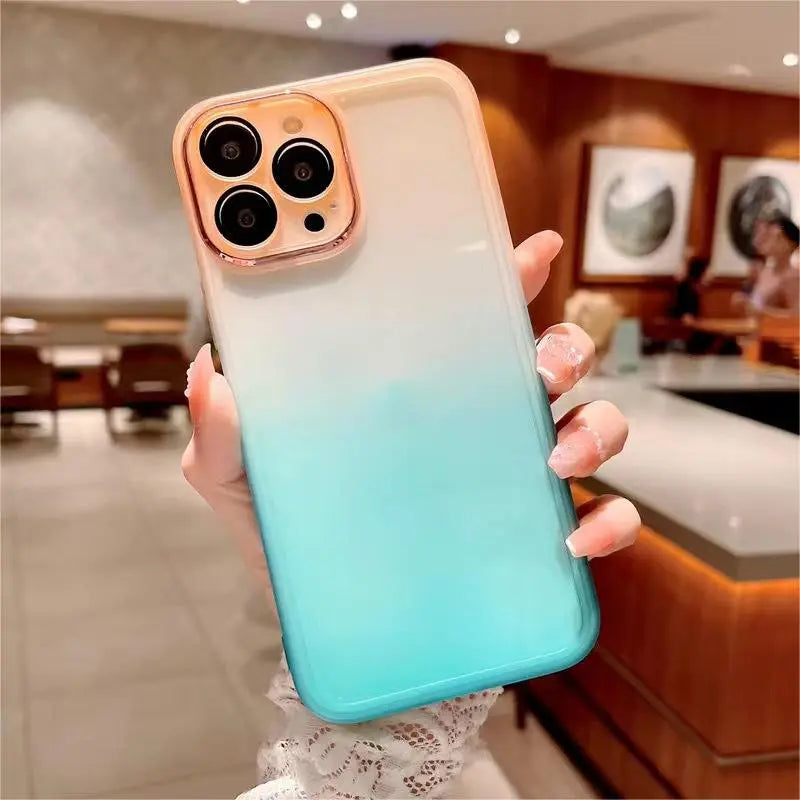 1401P005 Premium iPhone 13 iPhone 14 iPhone 15 Fade Color Case Blank Phone Case for DIY