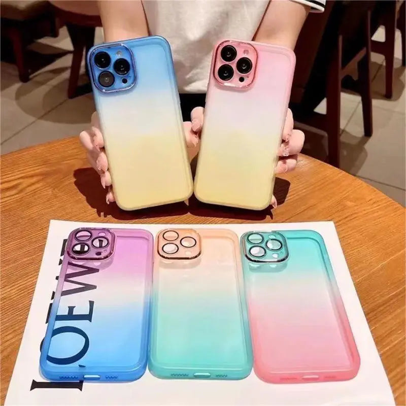 1401P005 Premium iPhone 13 iPhone 14 iPhone 15 Fade Color Case Blank Phone Case for DIY