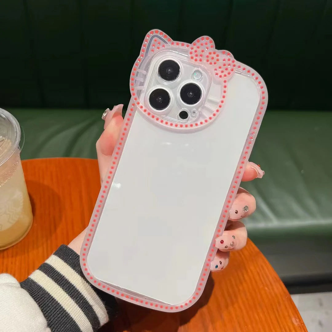 1401P002 Premium iPhone 11 iPhone 12 Protective Light-Up Cat Case Blank Phone Case for DIY